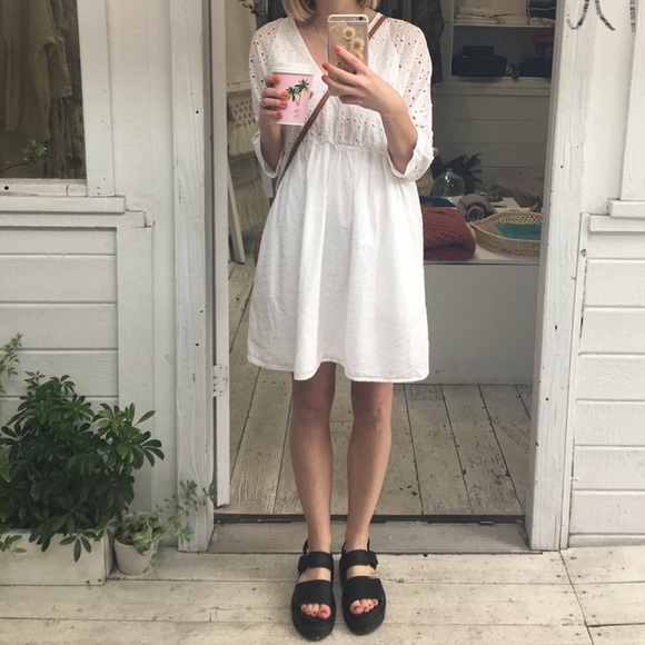 zara schiffli dress